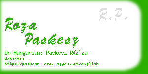 roza paskesz business card